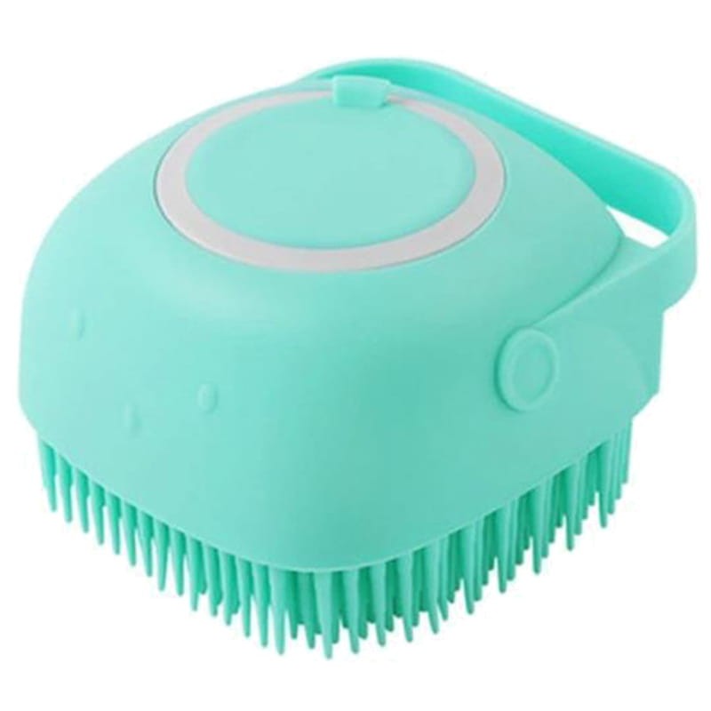 Brosse de Bain pour Animaux de Compagnie avec Distributeur de Savon Bleu - Ítem