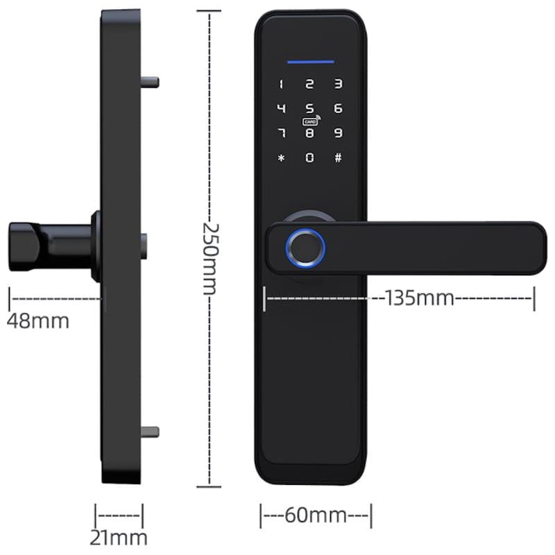 Serrure intelligente Zemismart X2 Double 180x22mm - Ítem6