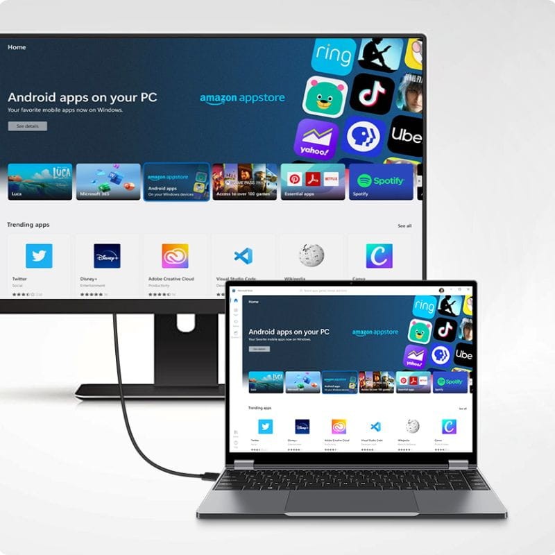 Chuwi FreeBook Flip 360º Intel Core i3-1215U/12GB/512GB/W11 Cinzento - Portátil de 13,5 - Item9