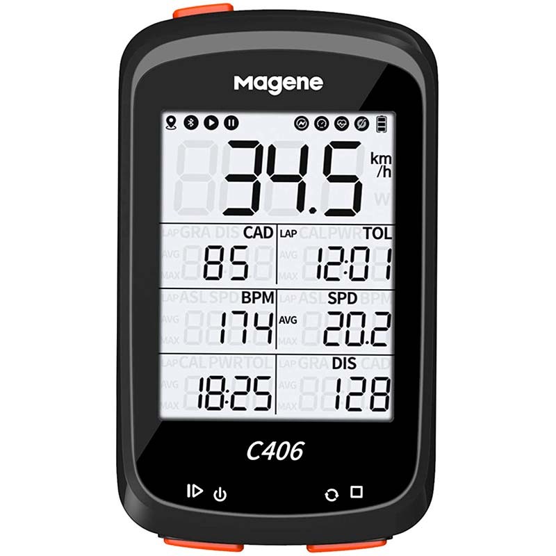 Ciclocomputador Magene C406 com GPS e ANT+ - Item