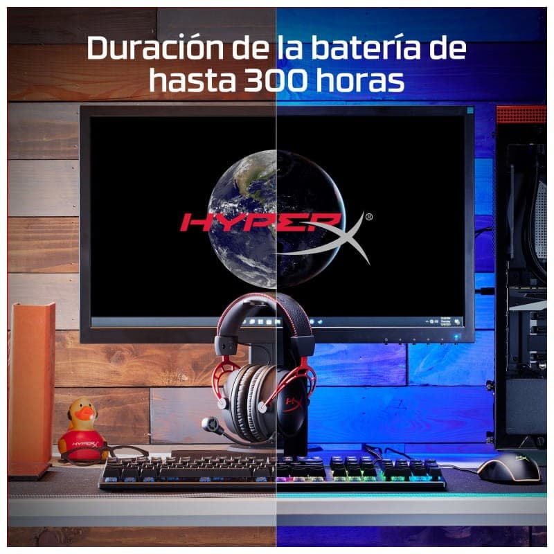 HyperX Cloud Alpha Preto e Vermelho - Auscultadores para jogos sem fios até 300 horas