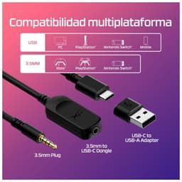HyperX Cloud III Black - Imagem compatível com auscultadores para jogos