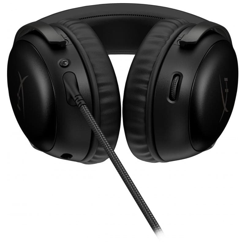 HyperX Cloud III Black - Imagem de auscultadores para jogos deitado