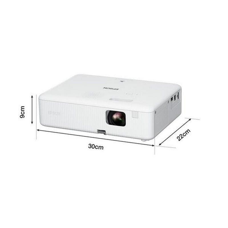 Epson CO-W01 WXGA White - Mesures de l'image du projecteur