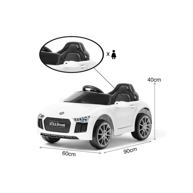 Carro Dream 6V Branco - Carro elétrico para crianças - Item9