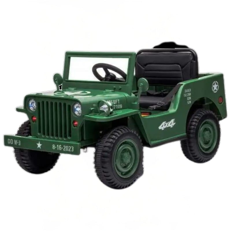 Coche estilo militar Jungla 12V Kaki - Coche eléctrico para niños - Ítem