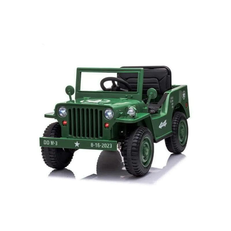 Coche estilo militar Jungla 12V Kaki - Coche eléctrico para niños - Ítem1