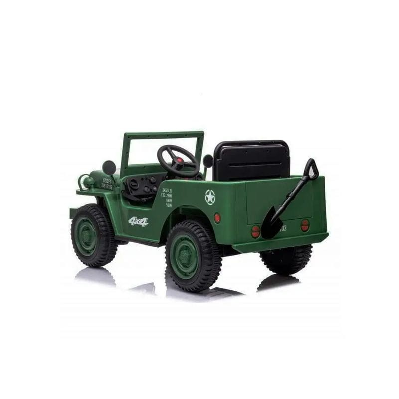 Coche estilo militar Jungla 12V Kaki - Coche eléctrico para niños - Ítem4