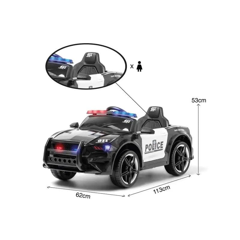Voiture Police 12V Noir - Voiture électrique pour enfants - Ítem13