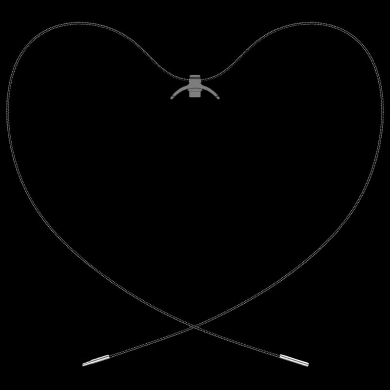 Pendentif Xiaomi Smart Band 8 Adaptateur Métallique et Collier Noir