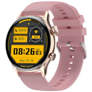 Colmi i30 Dorado con Correa de Silicona Rosa - Reloj Inteligente