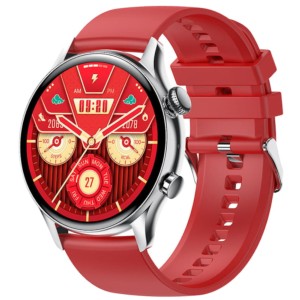Colmi i30 Silver with Red Silicone Strap - Smart Watch