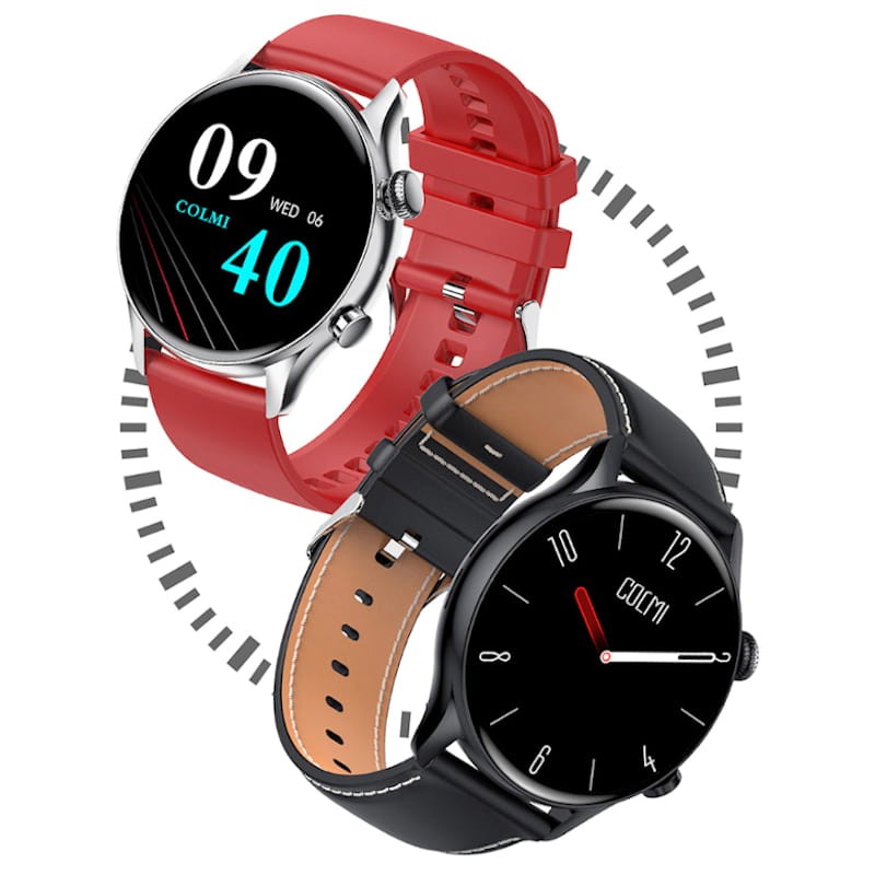 Colmi i30 Prateado com Pulseira de Silicone Vermelho - Relógio Inteligente - Item5