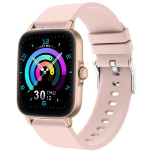 Colmi P28 Dourado Pulseira Silicone Rosa - Relógio inteligente
