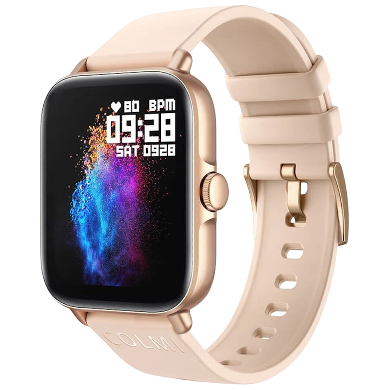 Colmi P28 Plus Or avec Bracelet en Silicone Crème - Montre Intelligente - Ítem