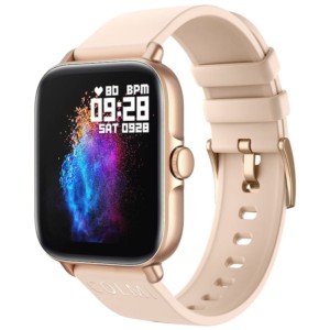 Colmi P28 Plus Or avec Bracelet en Silicone Crème - Montre Intelligente