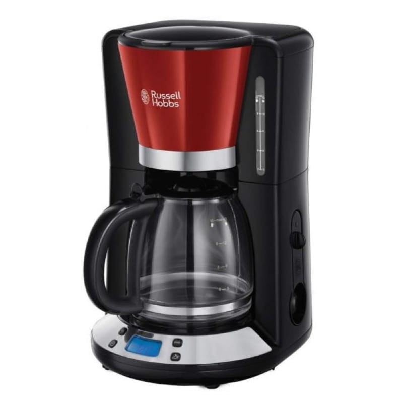 Russell Hobbs Colours Plus+ Automática 1100 W 1,25 L Negro, Rojo - Cafetera - Ítem