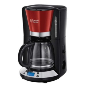 Russell Hobbs Colours Plus+ Automática 1100 W 1,25 L Negro, Rojo - Cafetera