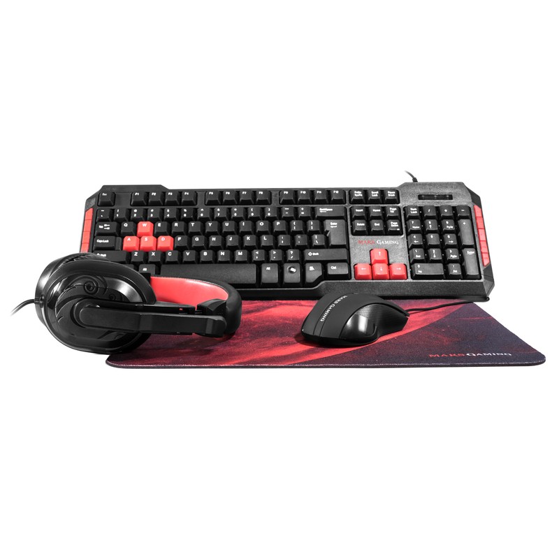 Combo Mars Gaming MRCP1 teclado USB Negro Rojo - Ítem4