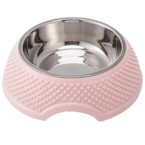 Mangeoire pour Animaux de Compagnie en Acier Inoxydable Rose