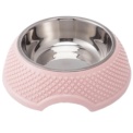 Alimentador para Animais de Estimação em Aço Inoxidável Rosa - Item