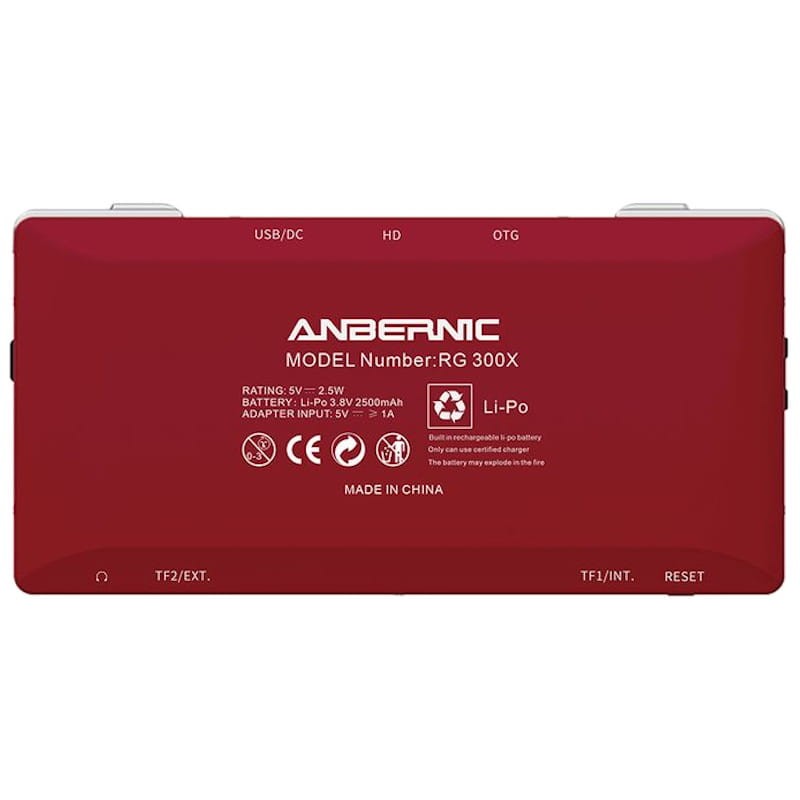 Console Retro Portátil Anbernic RG300X 16GB Vermelho + Cartão de Memória 64GB - Item1