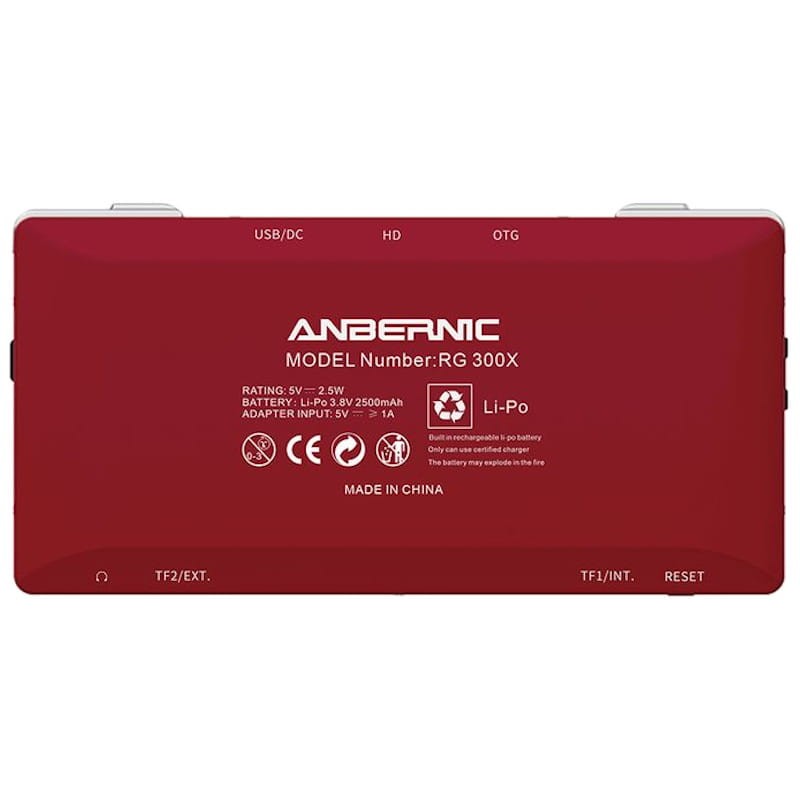 Console Rétro Portable Anbernic RG300X 16Go Rouge + Carte mémoire de 64 Go - Ítem1