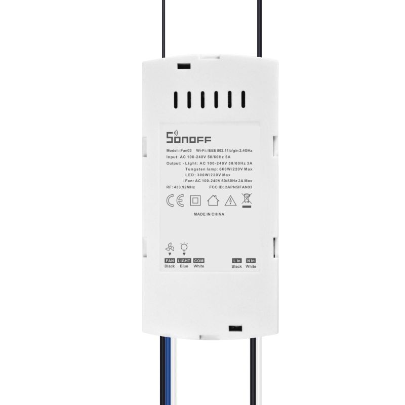 Contrôleur de Ventilateur Connecté Sonoff IFan03 WiFi + RF 433MHz - Ítem6