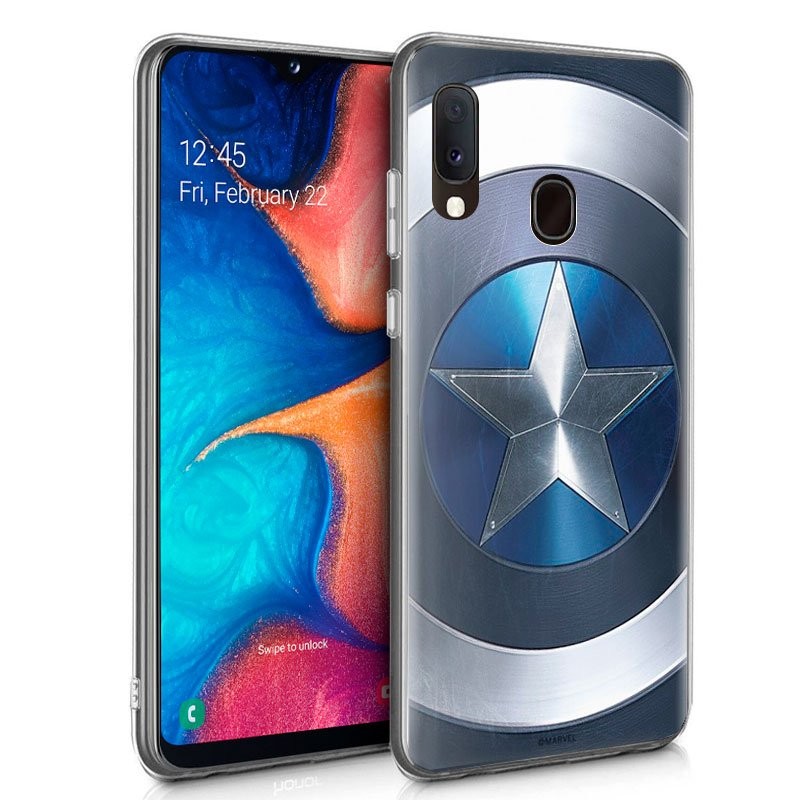 Funda de silicona con print Capitán América de Cool para Samsung Galaxy A20e