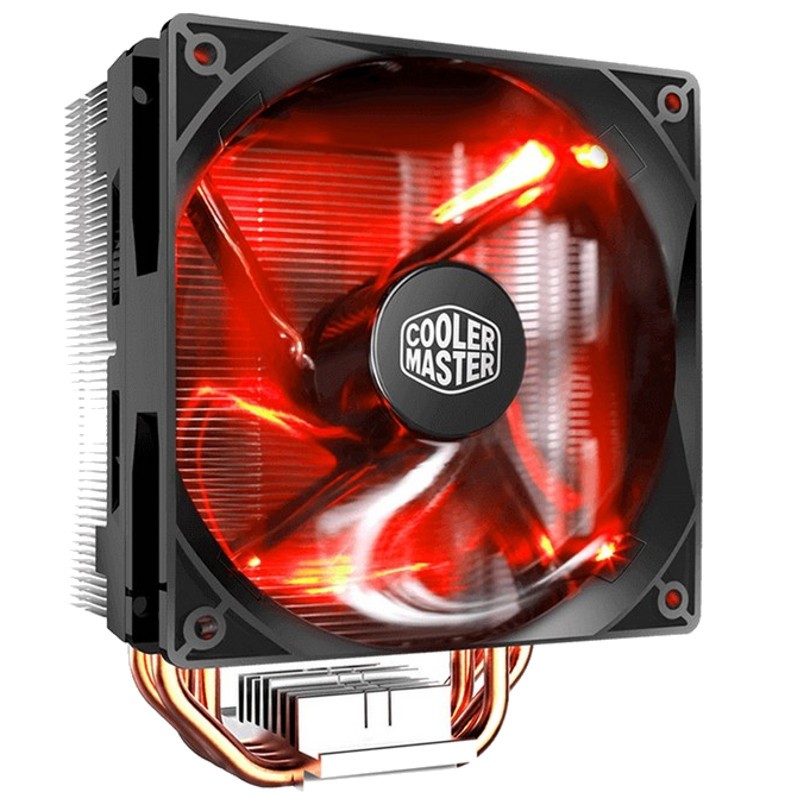 Cooler CPU Hyper 212 LED - cor preta, iluminação LED vermelha. Soquetes suportados: Soquete AM2, Soquete AM3, Soquete AM3, Soquete AM3 +, Soquete FM1, Soquete FM2, Soquete FM2, LGA 1151 (soquete H4), LGA 2011-v3 (soquete R) - Item1