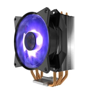 Cooler CPU MasterAir MA410P - Iluminación LED, color negro. Sockets compatibles: Intel: LGA 2066/2011-v3 / 2011/1151/1150/1155/1156/1366 AMD: AM4 / AM3 + / AM3 / AM2 + / AM2 / FM2 + / FM2 / FM1