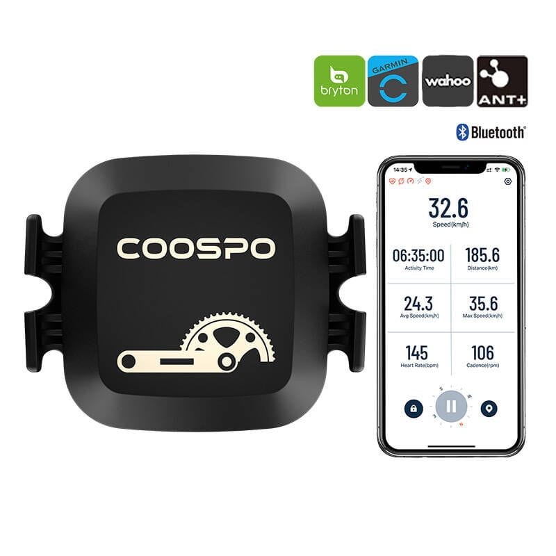 Coospo BK467 BLE/ANT+ Preto - Sensor de cadência e velocidade - Item1