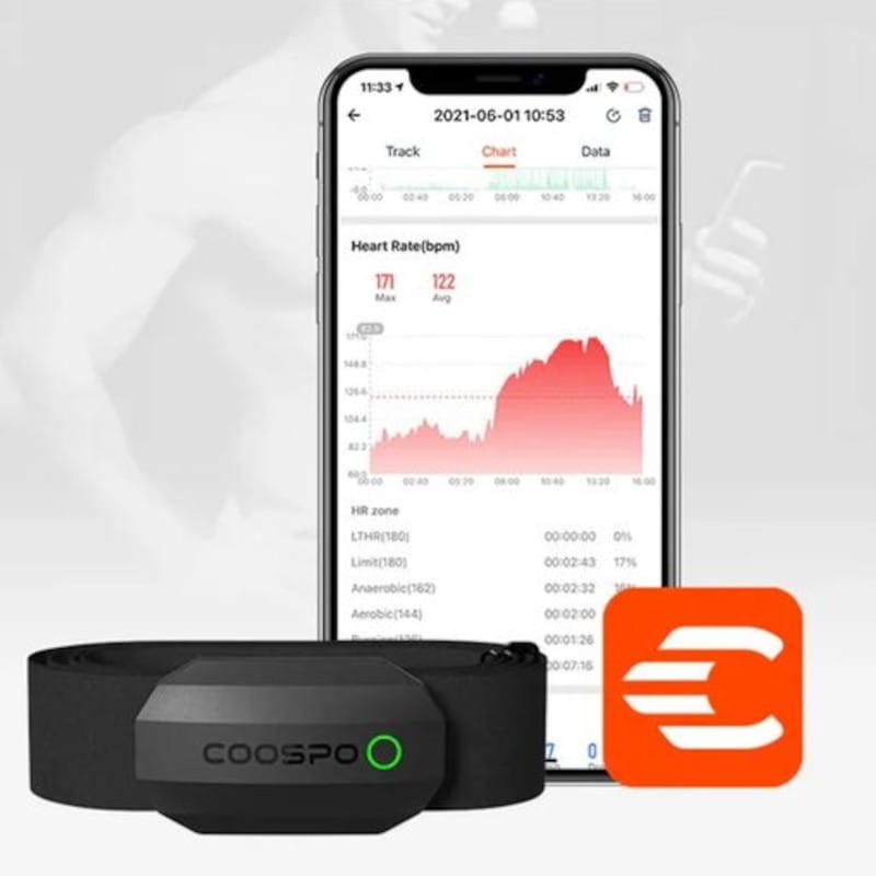Coospo H808S-B BLE/ANT+ Negro - Monitor de frecuencia cardíaca para el pecho - Ítem7
