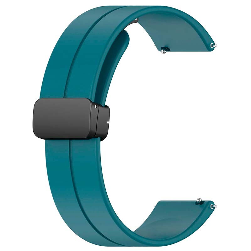 Pulseira de silicone azul com fecho magnético universal de 22mm para smartwatch - Item