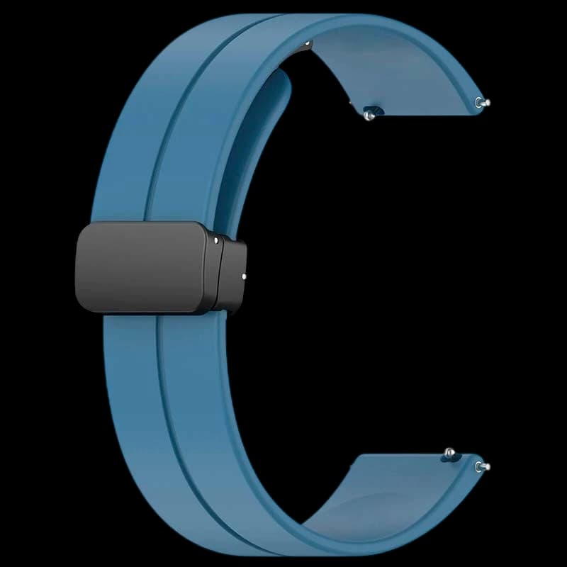 Correa de silicona azul marino con cierre magnético universal de 22mm para smartwatch