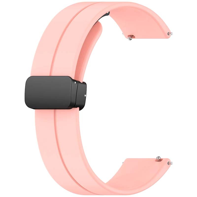 Pulseira de silicone rosa com fecho magnético universal de 22mm para smartwatch - Item