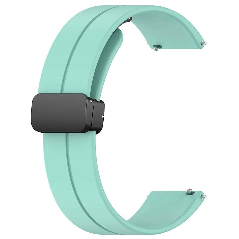 Correa de silicona verde claro con cierre magnético universal de 22mm para smartwatch - Ítem