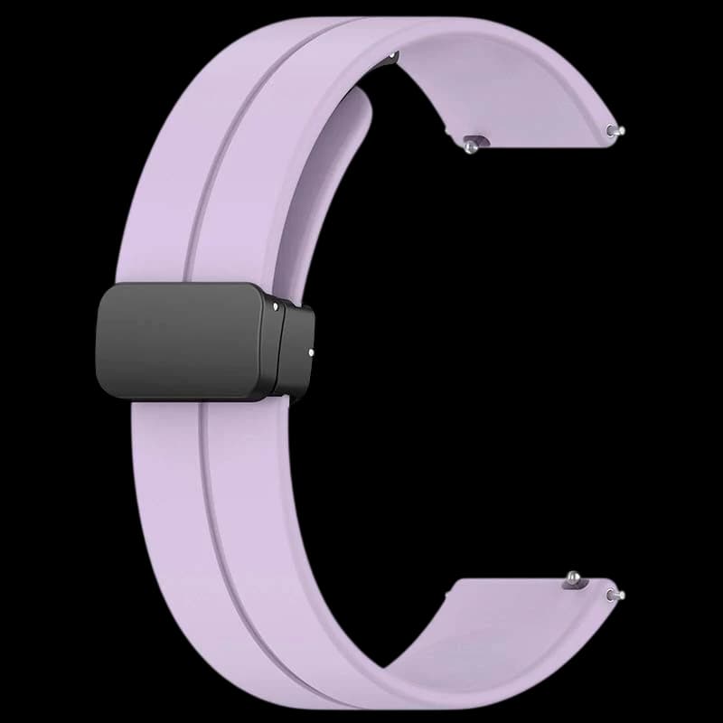 Bracelet en silicone pourpre avec fermoir magnétique universel de 22 mm pour smartwatch