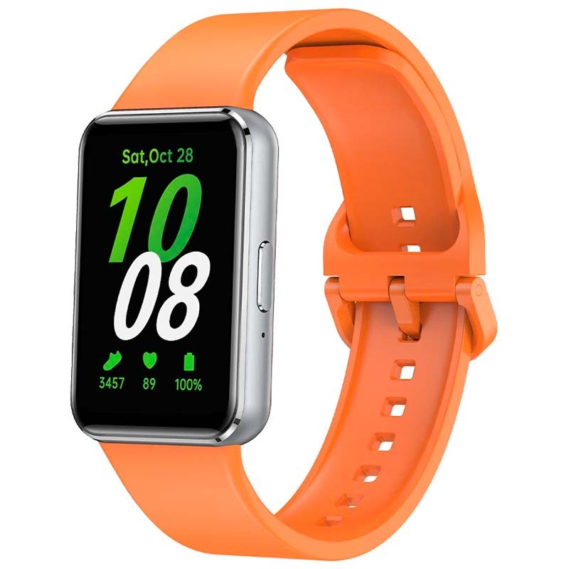 Pulseira de silicone laranja para Samsung Galaxy Fit 3 - Item