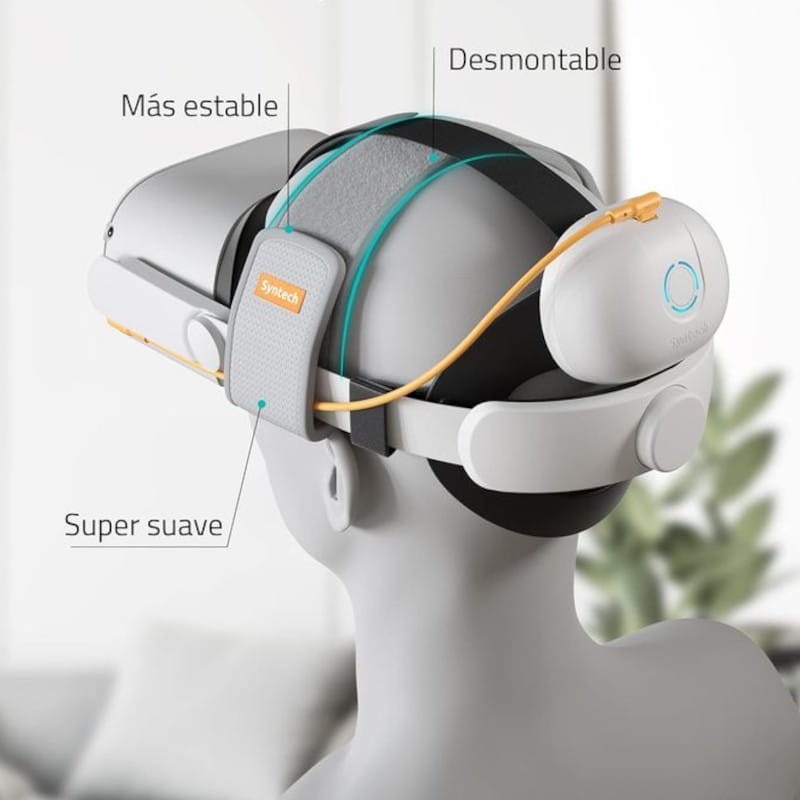 Correa con Batería 10.000mAh para Meta Quest 3 SyntechVR Blanco - Ítem6