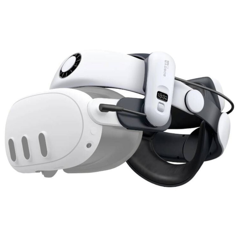 Sangle BOBOVR S3 PRO avec batterie et ventilation pour Meta Quest 3 / Quest 3S Blanc - Accessoire pour lunettes VR - Ítem