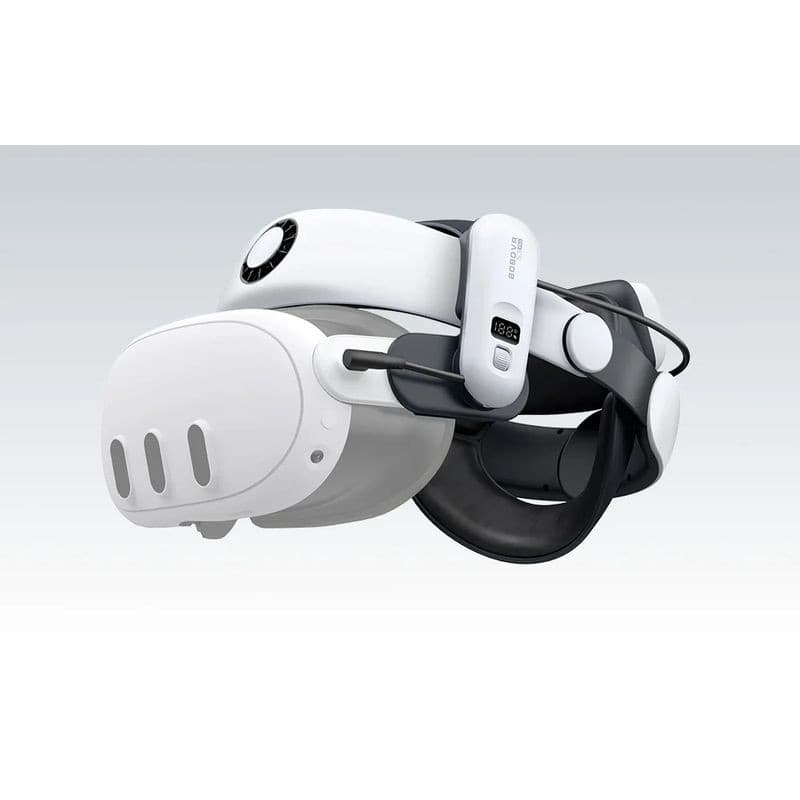 Adaptável Correia BOBOVR S3 PRO compatível com a bateria B1000 para Meta Quest 3 / Quest 3S Branco - Acessório para óculos VR