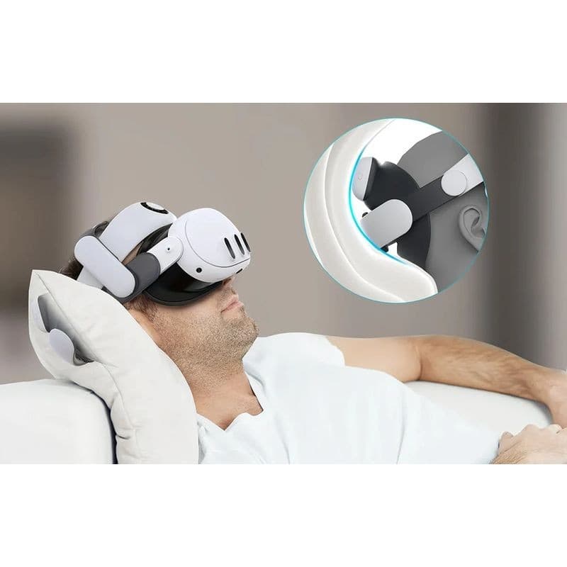 Poderoso Correia BOBOVR S3 PRO compatível com a bateria B1000 para Meta Quest 3 / Quest 3S Branco - Acessório para óculos VR