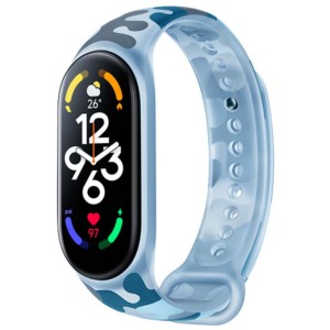 Bracelet Camouflage Original Xiaomi Smart Band 7 Bleu