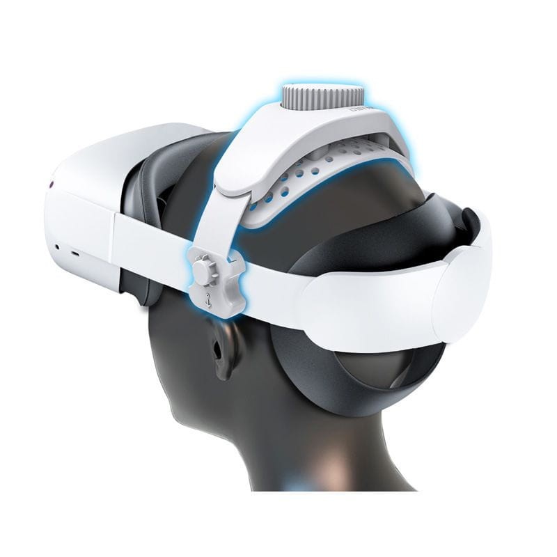 Courroie DEVASO Ajustable pour Meta Quest 3S, 3, 2, Pro, Pico 4, Pico 4 Pro Blanc - Accessoires pour lunettes VR - Ítem2