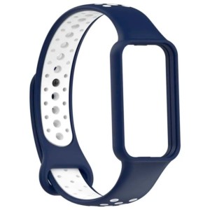 Correa Dual Color para Amazfit Band 7 Azul+Blanco