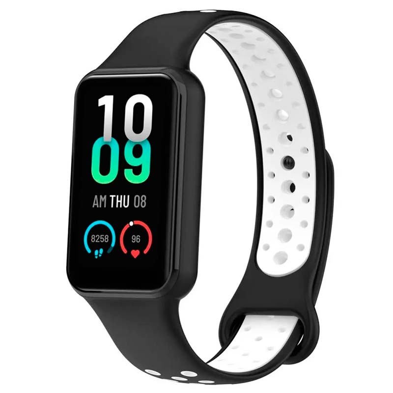 Pulseira Dual Color para Amazfit Band 7 Preto+Blanco - Item1