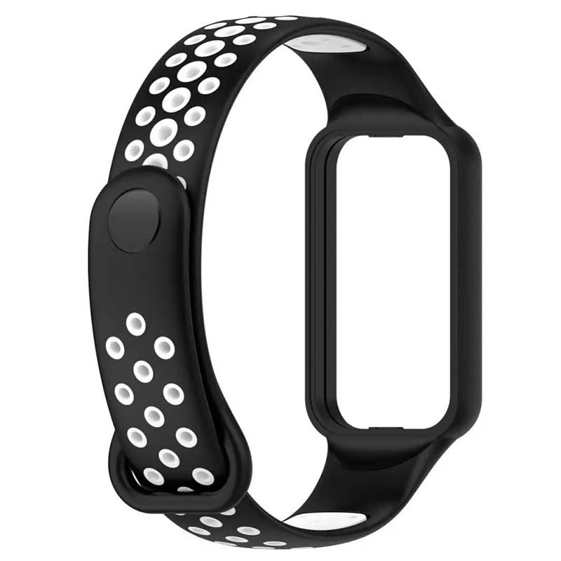 Pulseira Dual Color para Amazfit Band 7 Preto+Blanco - Item3