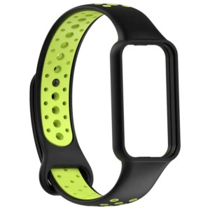 Correa Dual Color para Amazfit Band 7 Negro+Verde