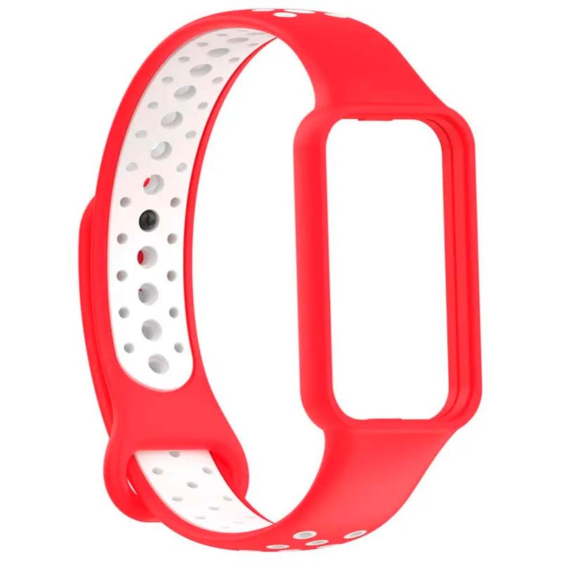 Pulseira Dual Color para Amazfit Band 7 Vermelho+Blanco - Item